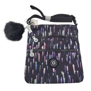 Kipling Machida Crossbody Shoulder Bag – Black Lightweight Nylon‎ 10.75"x7.5"
